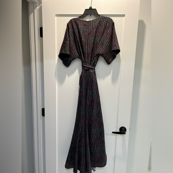 ANTHROPOLOGIE HUTCH Arrowhead Dress Wrap Front Dolman Kimono Sleeve Maxi SP - Picture 6 of 9